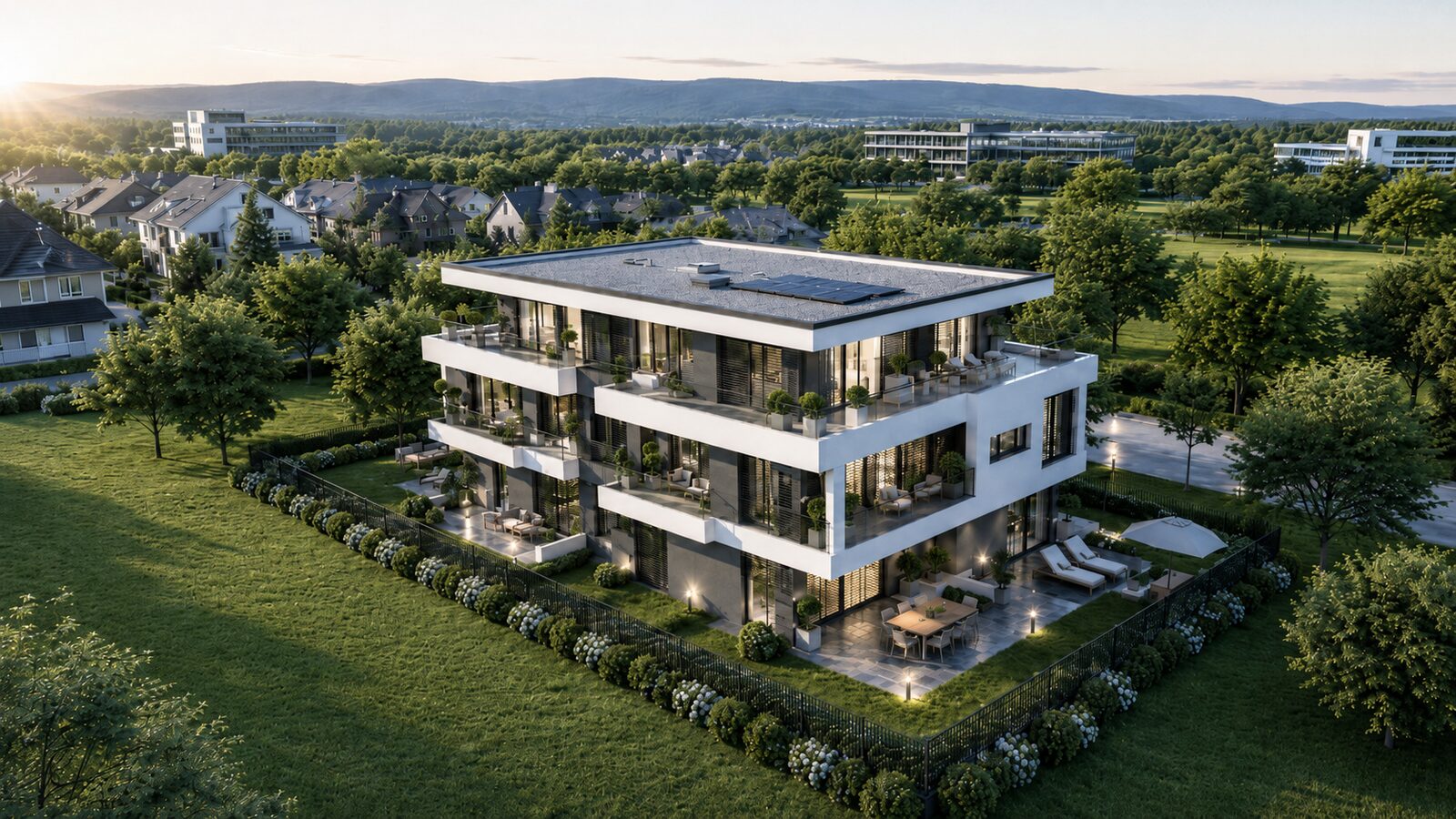 Premium Living – Luftbild der Wohnlage
