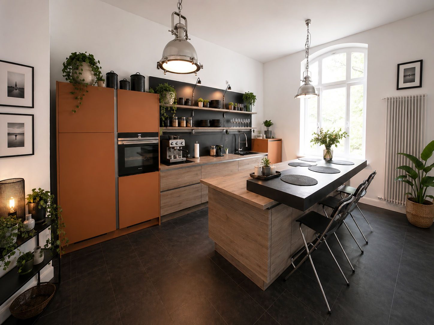Moderne Designküche im Büro von Immobilienservice OWL in Bad Oeynhausen